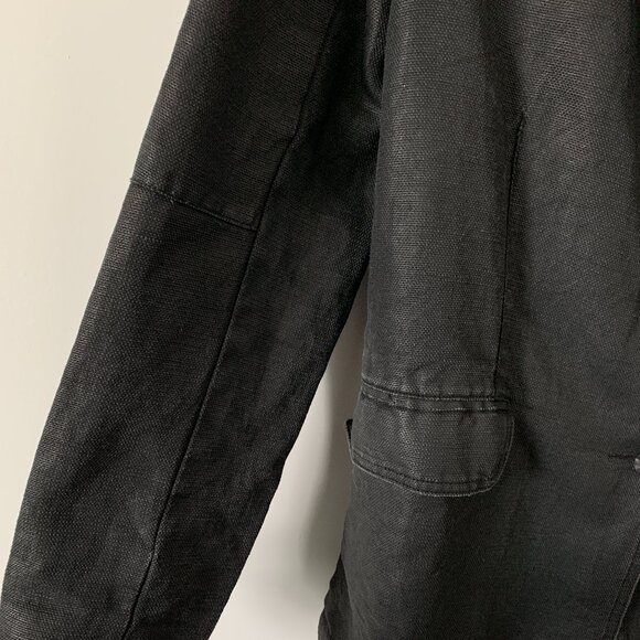 m0851 |  Blazer 100% COTTON size Large black water-resistant coat jacket - Picture 5 of 13